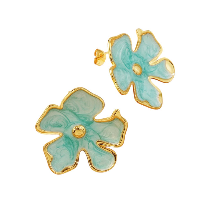Blumen Ohrstecker | Mintgrün