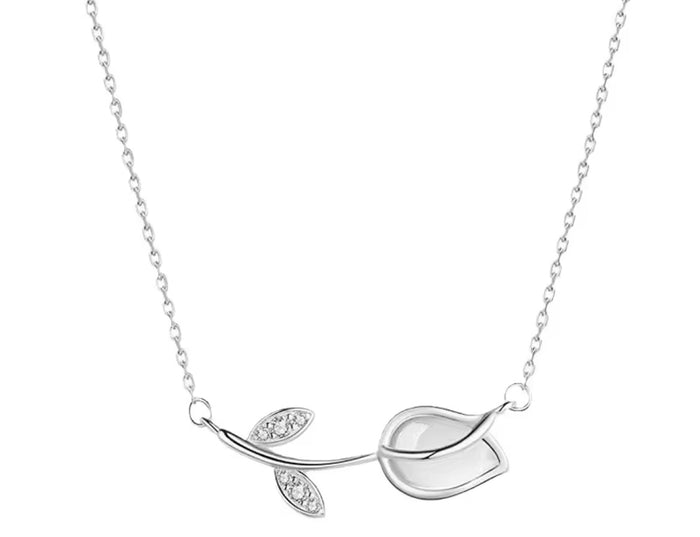 Halskette Rosenblüte - 925 Sterling Silber