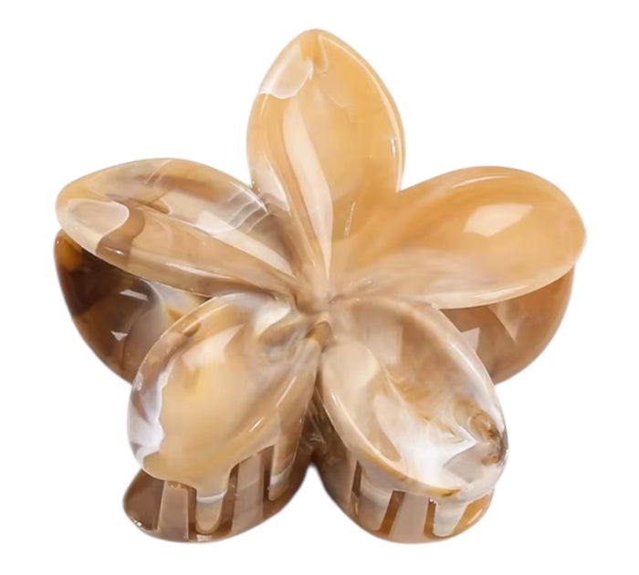 Blumenhaarklammer Marble | Beige