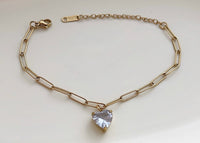 Armband  Herzkristall | 18 Karat vergoldet