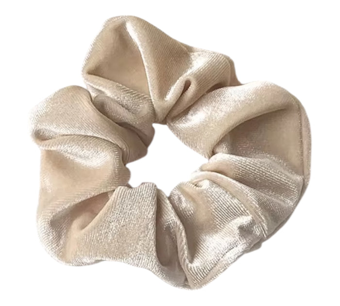 Scrunchie aus Samt - Beige