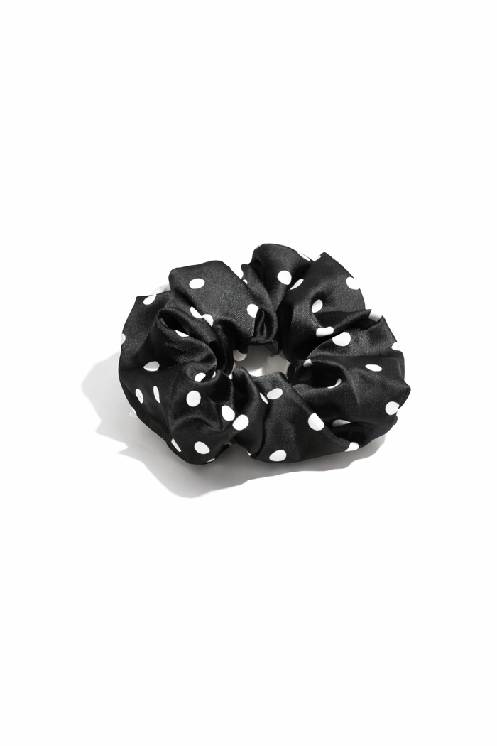 Scrunchie  gepunktet  - Schwarz