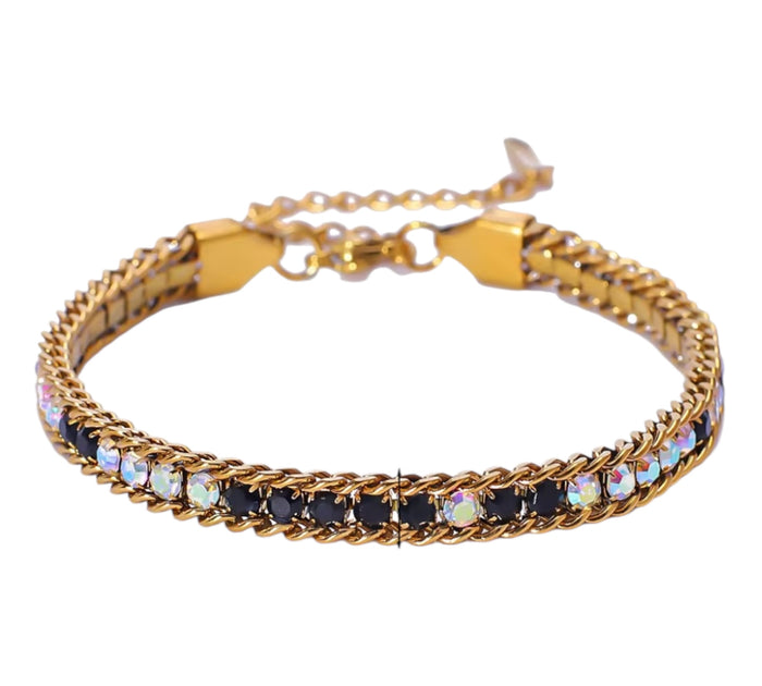 Kettenarmband | schwarz