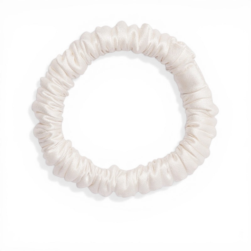 Seiden Scrunchie | 2 cm  Weiß
