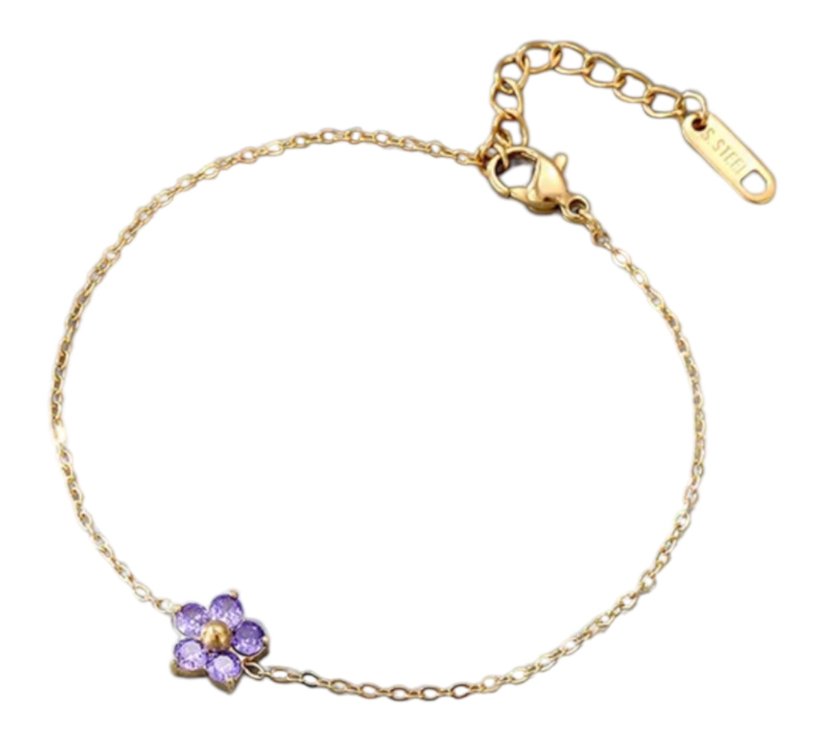 Blumenarmband  | vergoldet