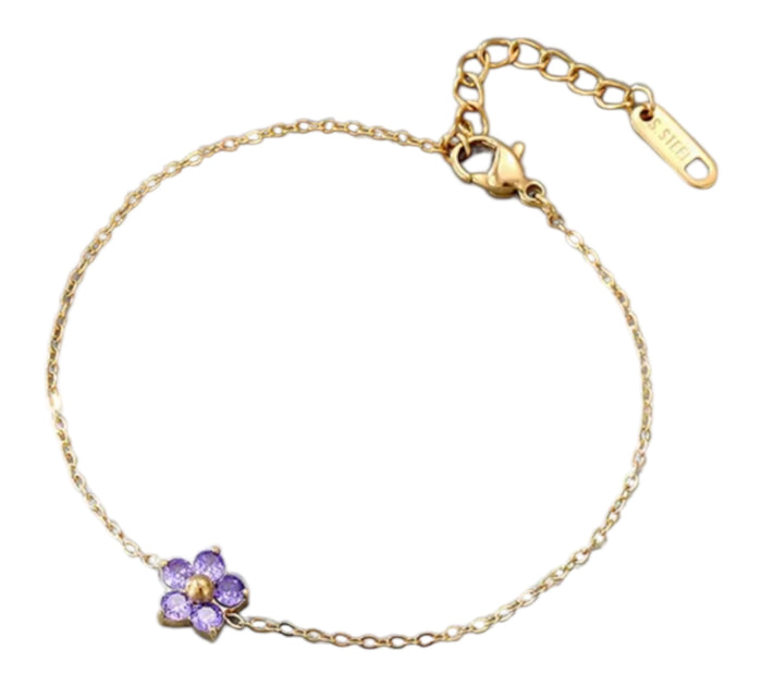 Blumenarmband  | vergoldet