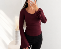 Basic Stretch  – Langarmshirt mit  Rundhalsausschnitt | Verschiedene Farben