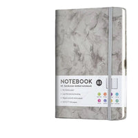 A5 Hardcover Notizbuch Marmor – Dotted Journal mit Gummiband & Stiftschlaufe – verschiedene Farben