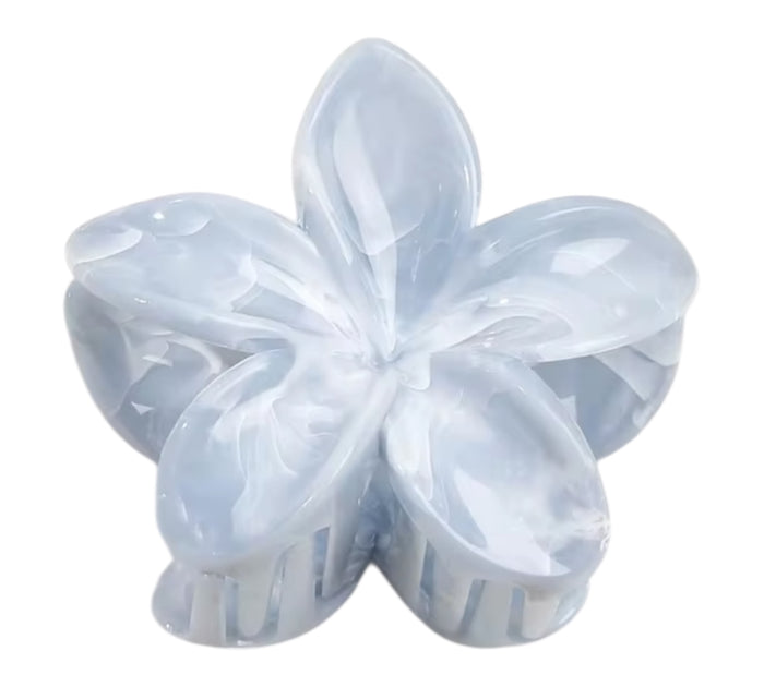 Blumenhaarklammer Marble | Blau