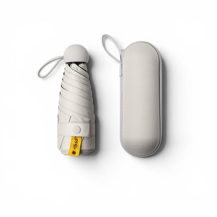 Mini Taschenschirm UPF 50+ mit Etui | Creme