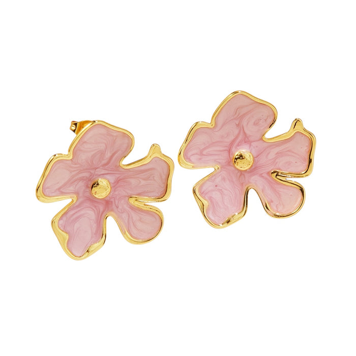 Blumen Ohrstecker | Rosa
