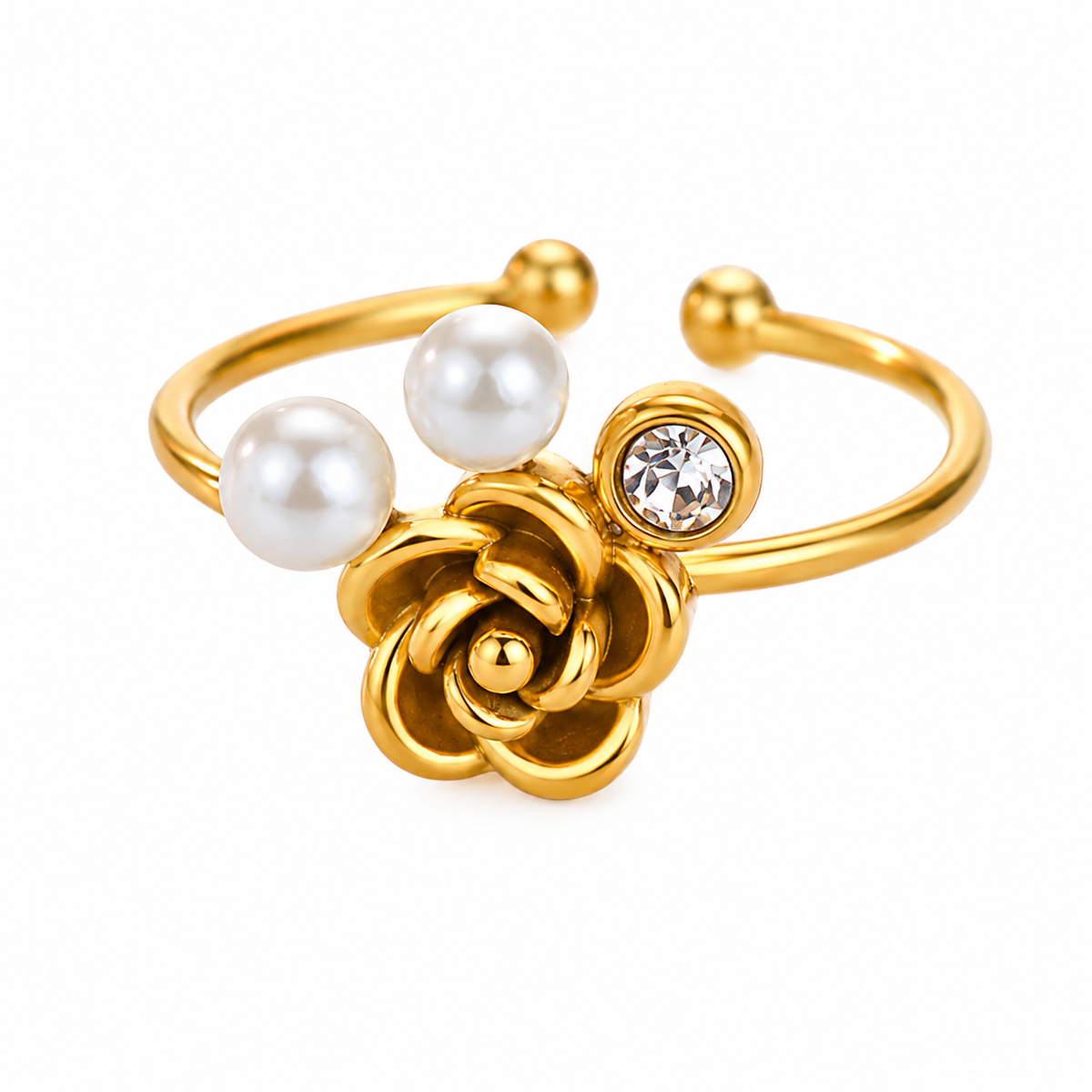 Verstellbarer Ring -  „Golden Rose“