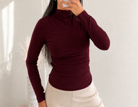 Basic Stretch  – Langarmshirt mit Rollkragen | Verschiedene Farben