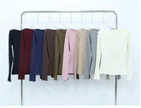 Basic Stretch Shirt – Figurbetontes Langarm Top | Verschiedene Farben