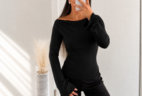 Basic Stretch  – Langarmshirt mit U-Boot Ausschnitt | Verschiedene Farben
