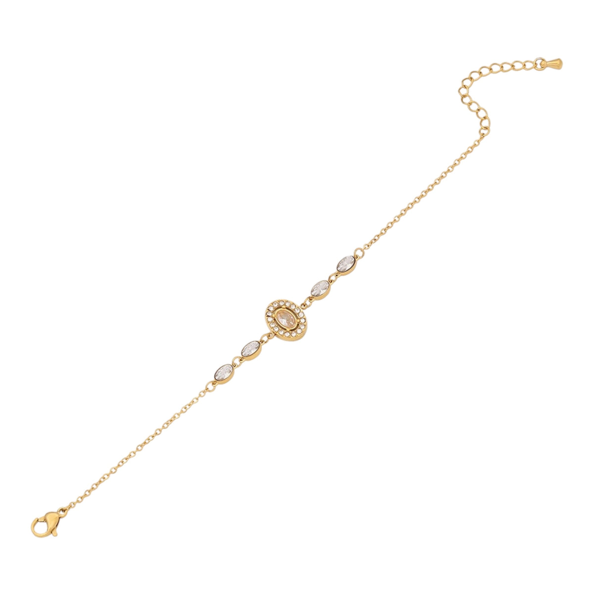 Armband in rundem Design in Kristalloptik