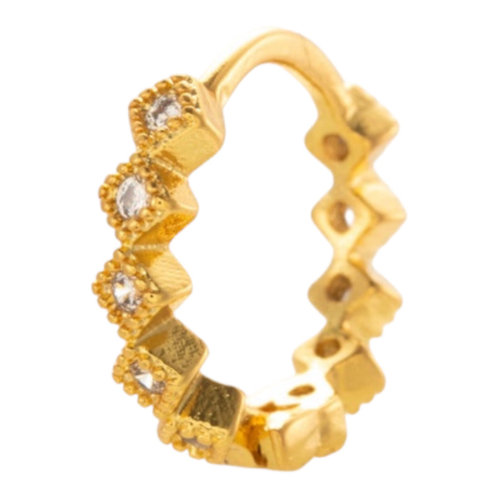 Helix Creole mit Zirkonia – vergoldeter Upper Ear Ring - Spark