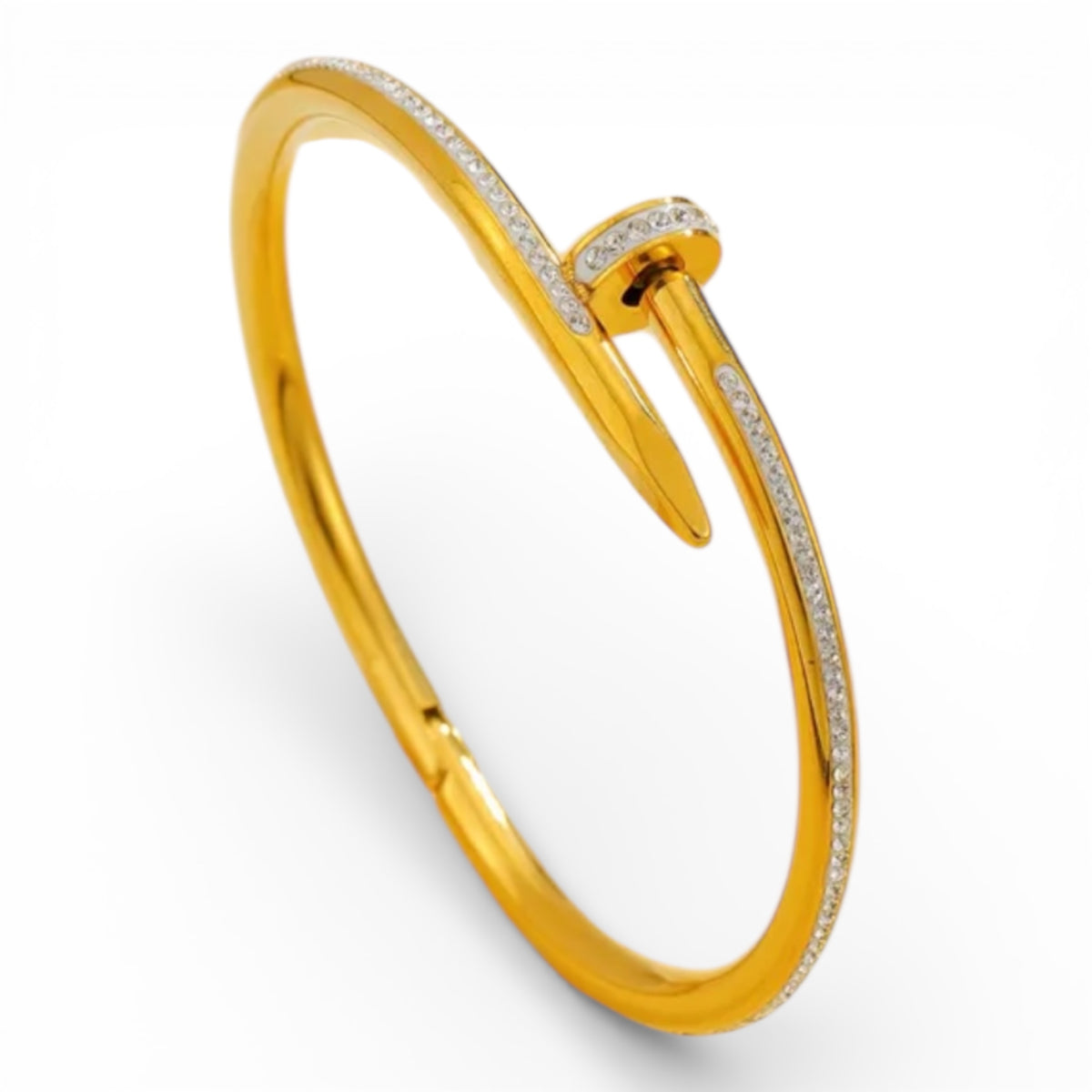 Armreif  mit Zirkonia - vergoldet