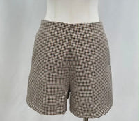 High Waist Shorts mit Karomuster