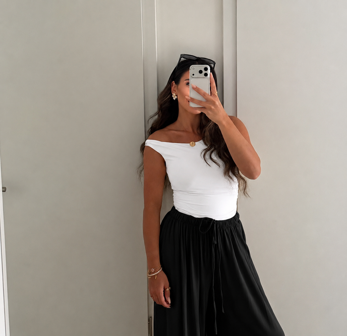 Luftige Sommerhose - Schwarz