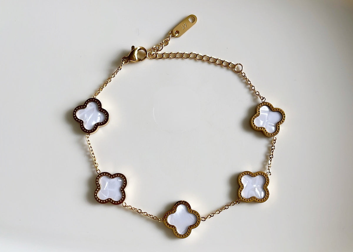 Armband | Perlmutt Glücksklee