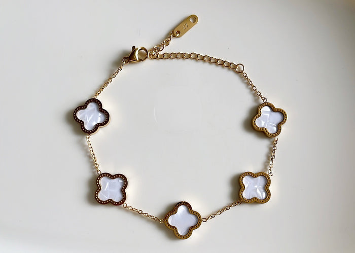 Armband | Perlmutt Glücksklee