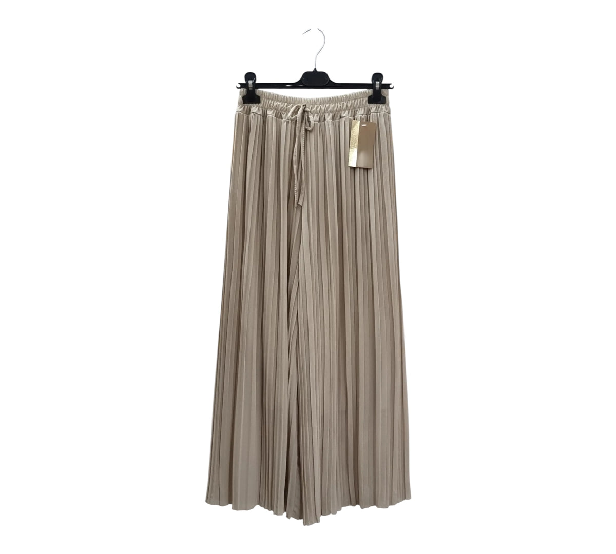 Plissee Hose mit Unterfutter | Beige