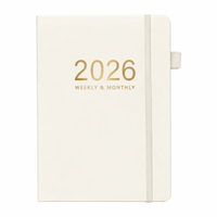 2026 Wochen- & Monatsplaner A5 – Hardcover Kalender mit Leseband | Creme