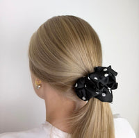 Scrunchie  gepunktet  - Schwarz