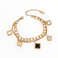 Armband „Noir“ ~ 18 Karat vergoldet