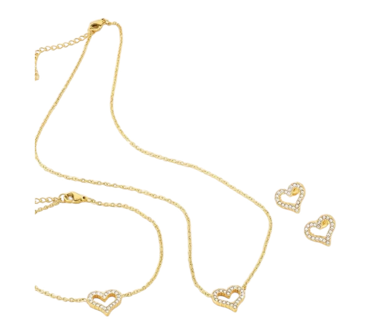 Schmuckset mit Herz | gold
