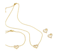 Schmuckset mit Herz | gold