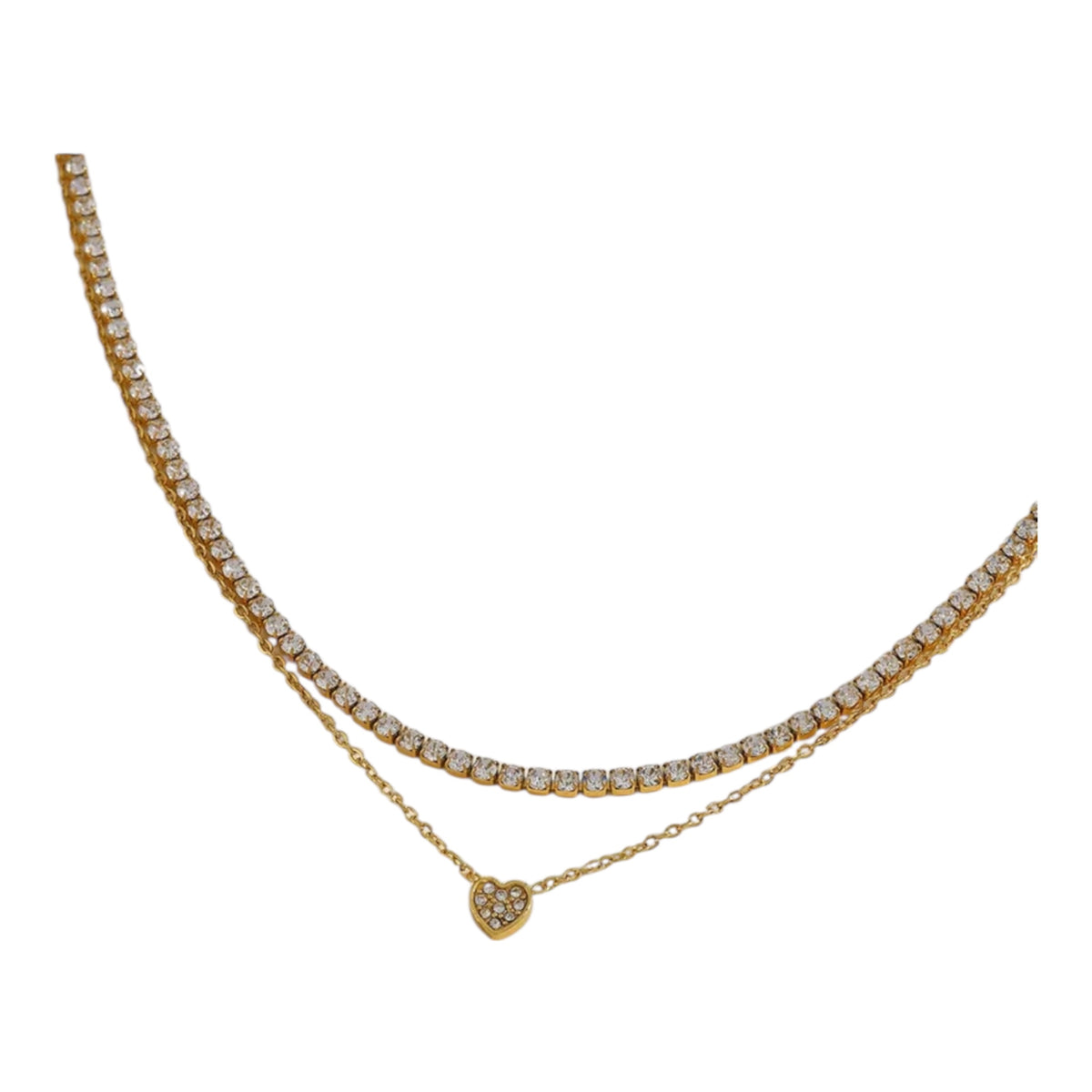 2 in 1 Doppel-Tenniskette mit Herz