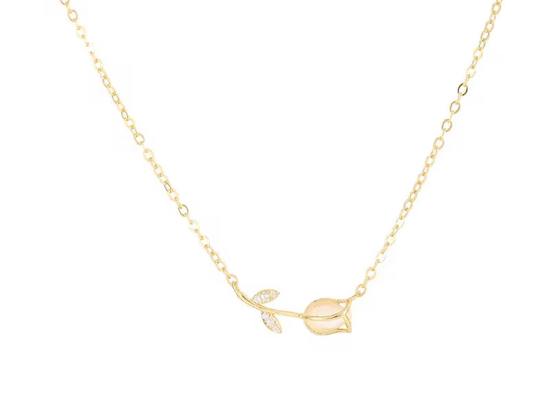 Halskette Rosenblüte - 925 Sterling Silber