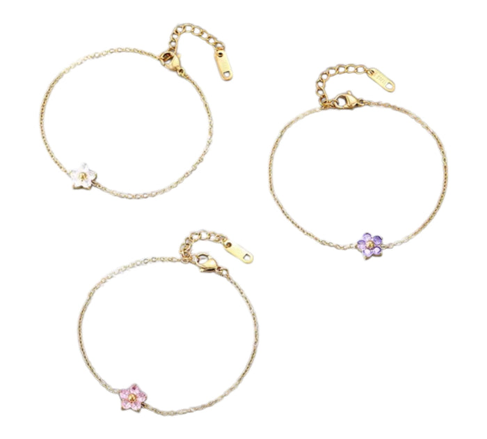 Blumenarmband  | vergoldet