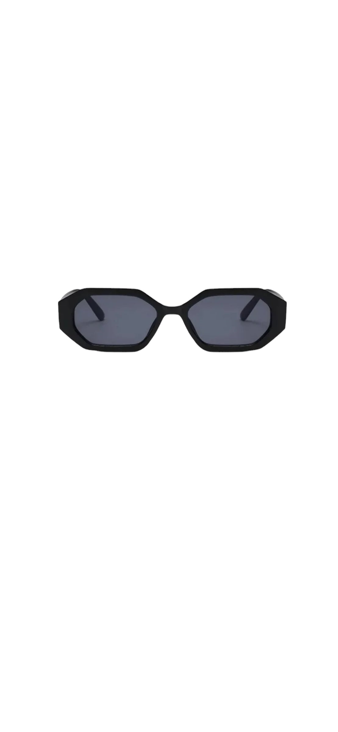 Retro Sonnenbrille – geometrisches Design in Schwarz
