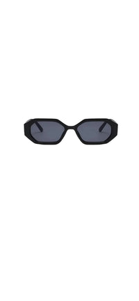 Retro Sonnenbrille – geometrisches Design in Schwarz