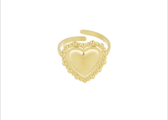 Verstellbarer Herzring | Gold