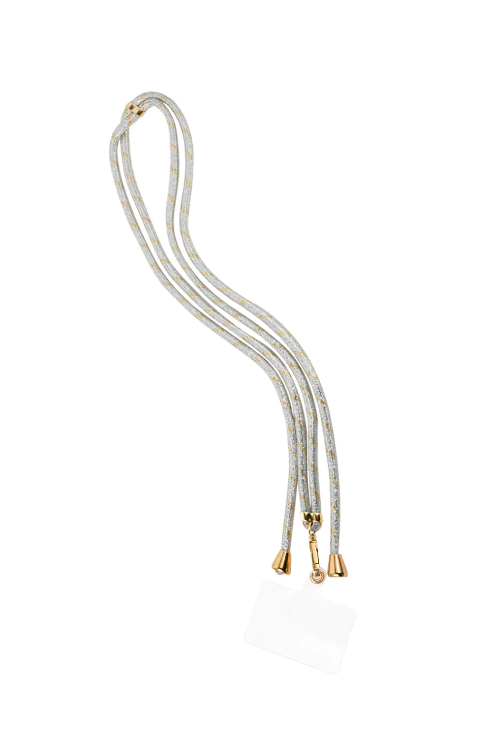 Handyband mit Karabiner – Universal Umhängeband | Silber/gold