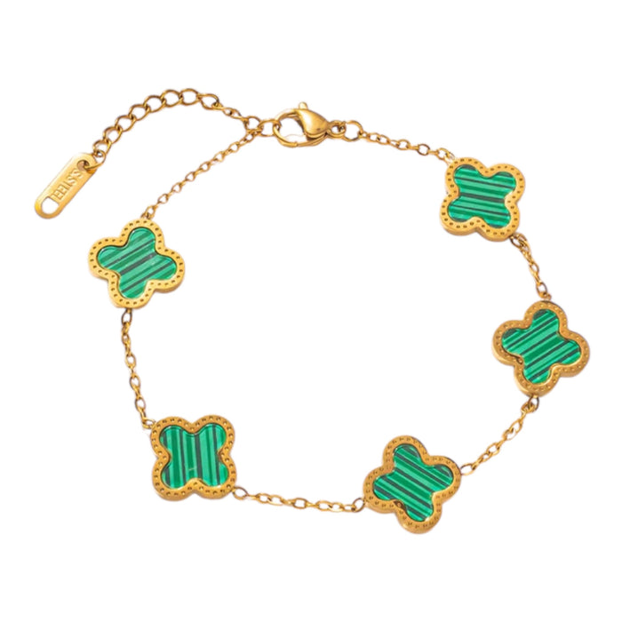 Armband | Smaragd Glücksklee