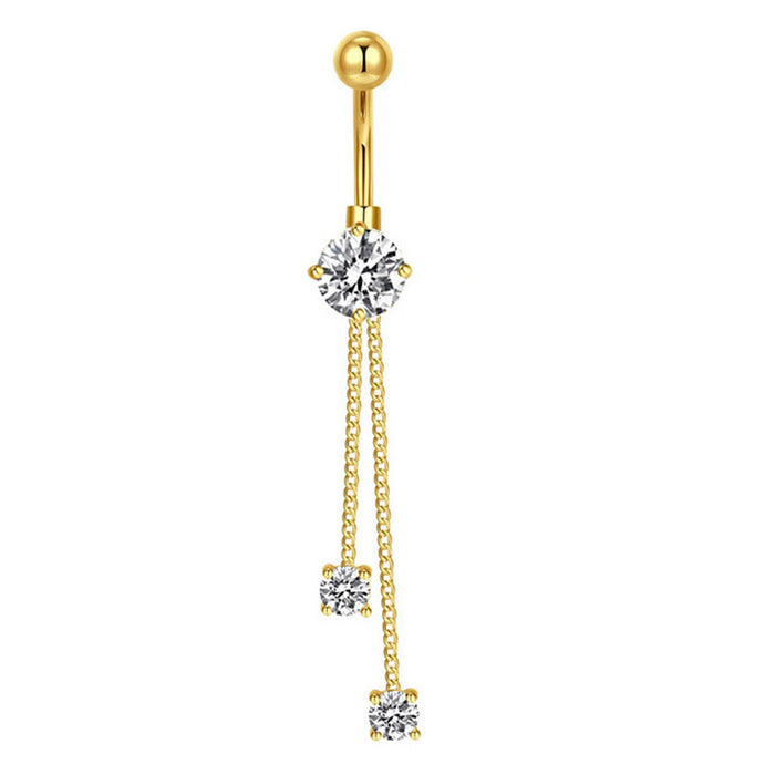 Bauchnabelpiercing - „Crystal Glow“