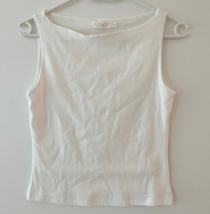 Weißes Basic T-Shirt