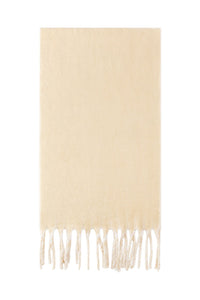 Schal mit Fransen – Creme / Beige