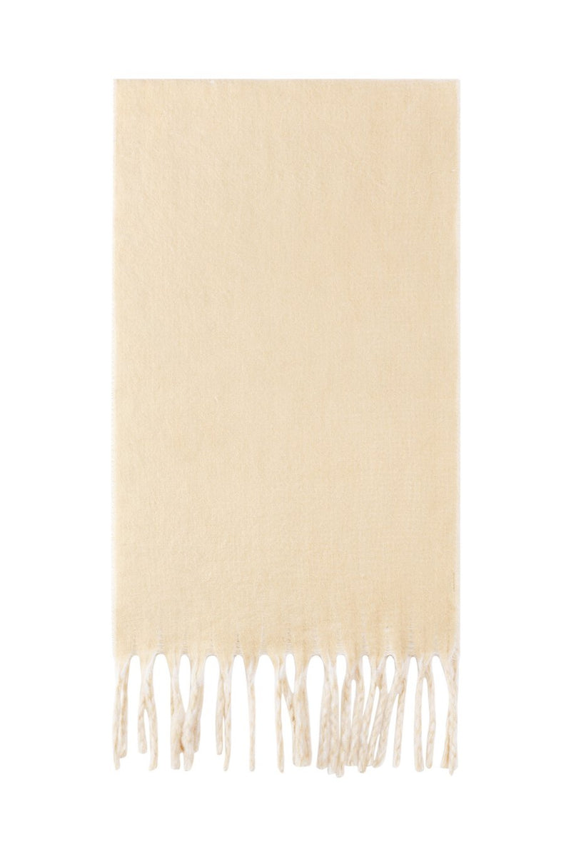 Schal mit Fransen – Creme / Beige