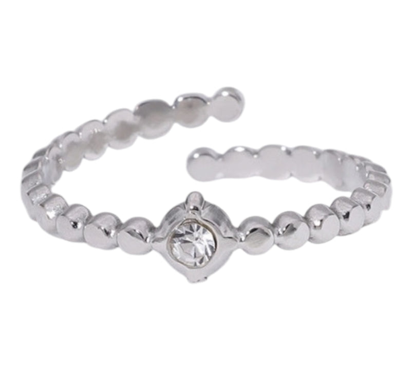 Verstellbarer Kugelring | Silber