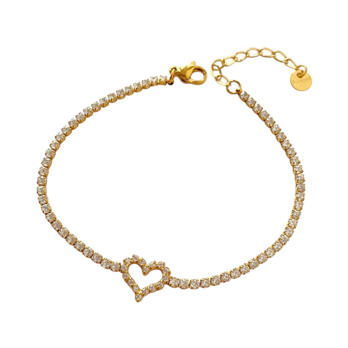 Armband Shiny mit Herz | gold