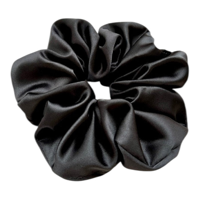Satin Scrunchie XXL | Schwarz