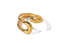 Verstellbarer Ring in Gold | offenes Design