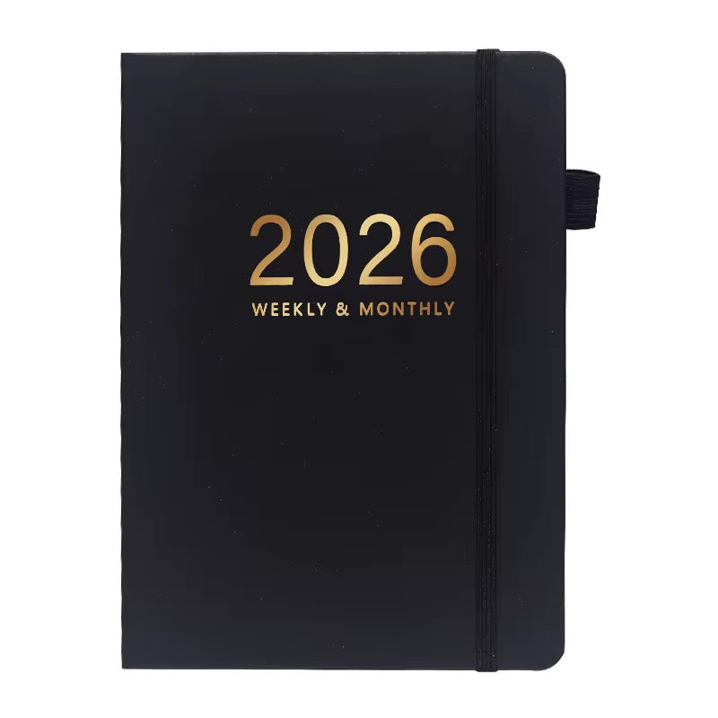 2026 Wochen- & Monatsplaner A5 – Hardcover Kalender mit Leseband