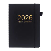 2026 Wochen- & Monatsplaner A5 – Hardcover Kalender mit Leseband